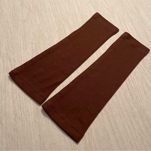 Jersey knit wrist warmers